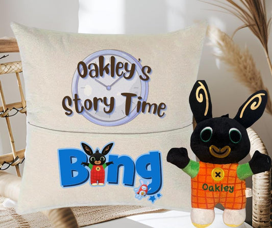 Bing personalised kids story time Reading Cushion