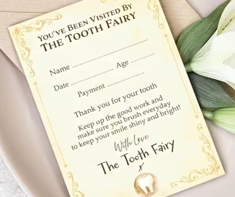 Children's Personalised Tooth Fairy Bags - Drawstring Lost Tooth Pouch for Boys & Girls - First Tooth Keepsake Bag