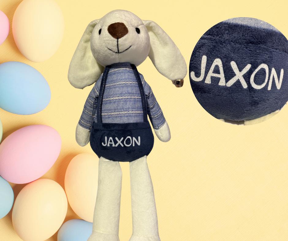 Personalised Easter Bunny Book Cushion with Built-in Pocket - Reading Cushion