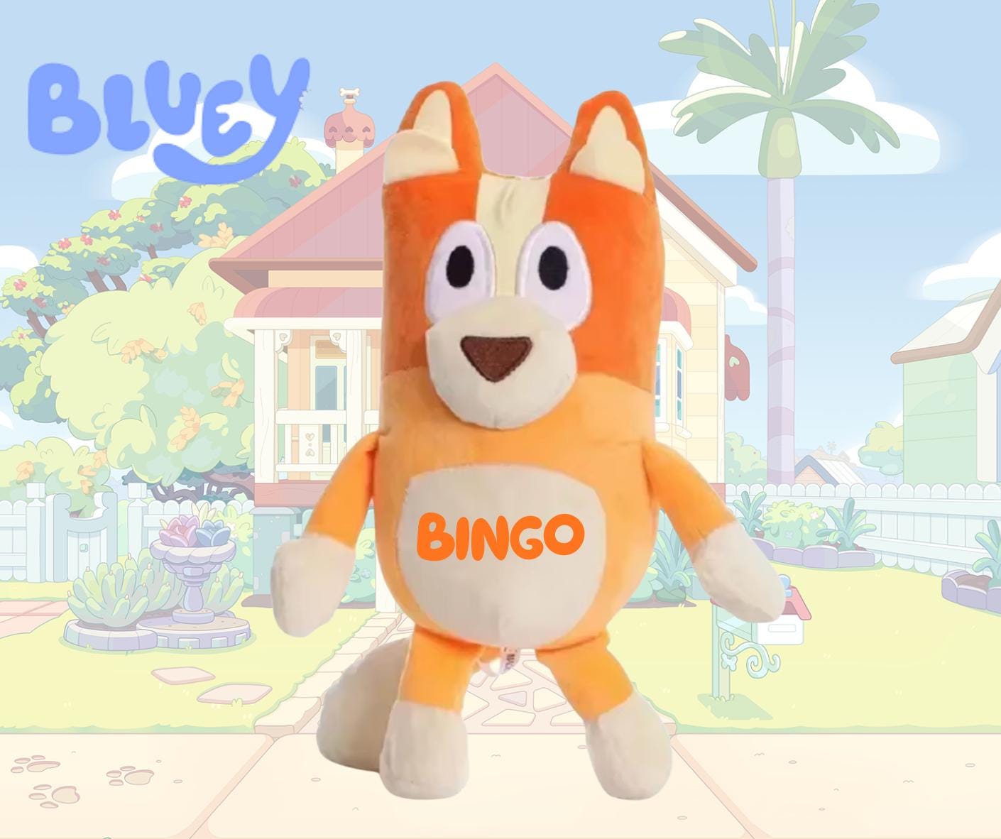 Family Personalised Bluey Plushies Set - Custom Heeler Pup Characters with Family Names -