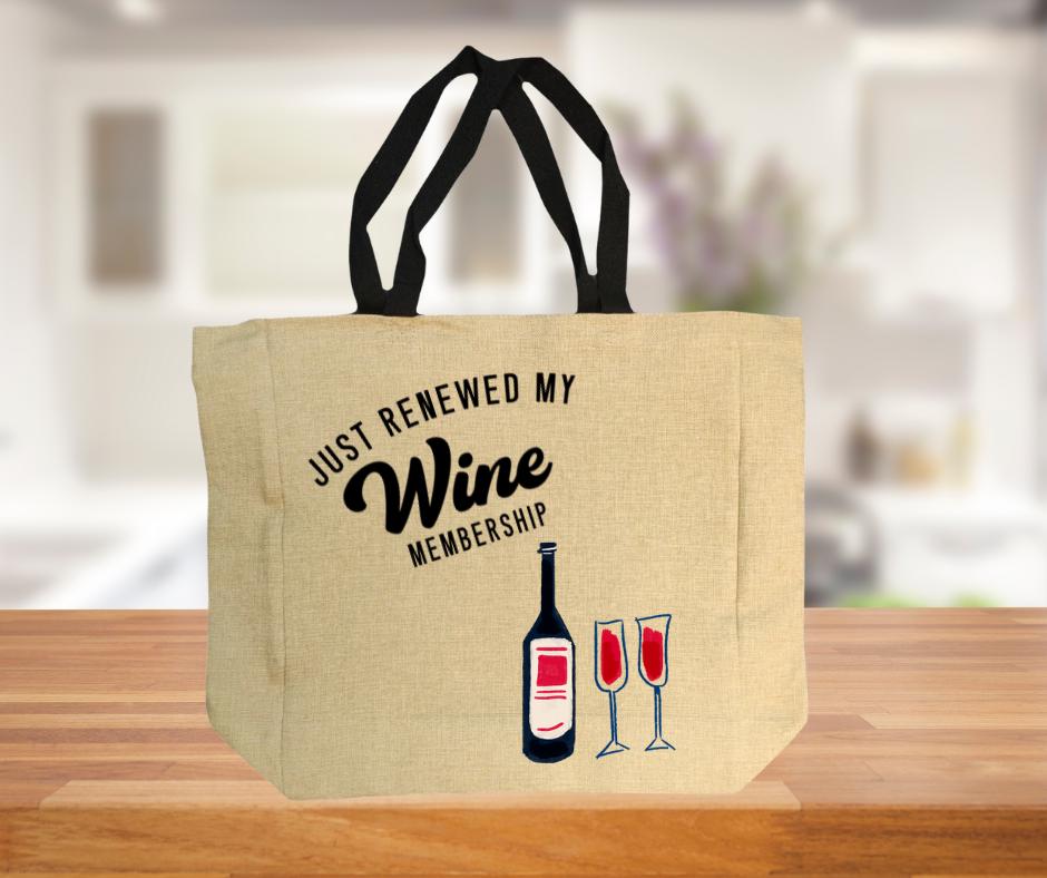 Quirky Fun Burlap Jute Shopping Bag – Stylish Reusable Grocery Tote