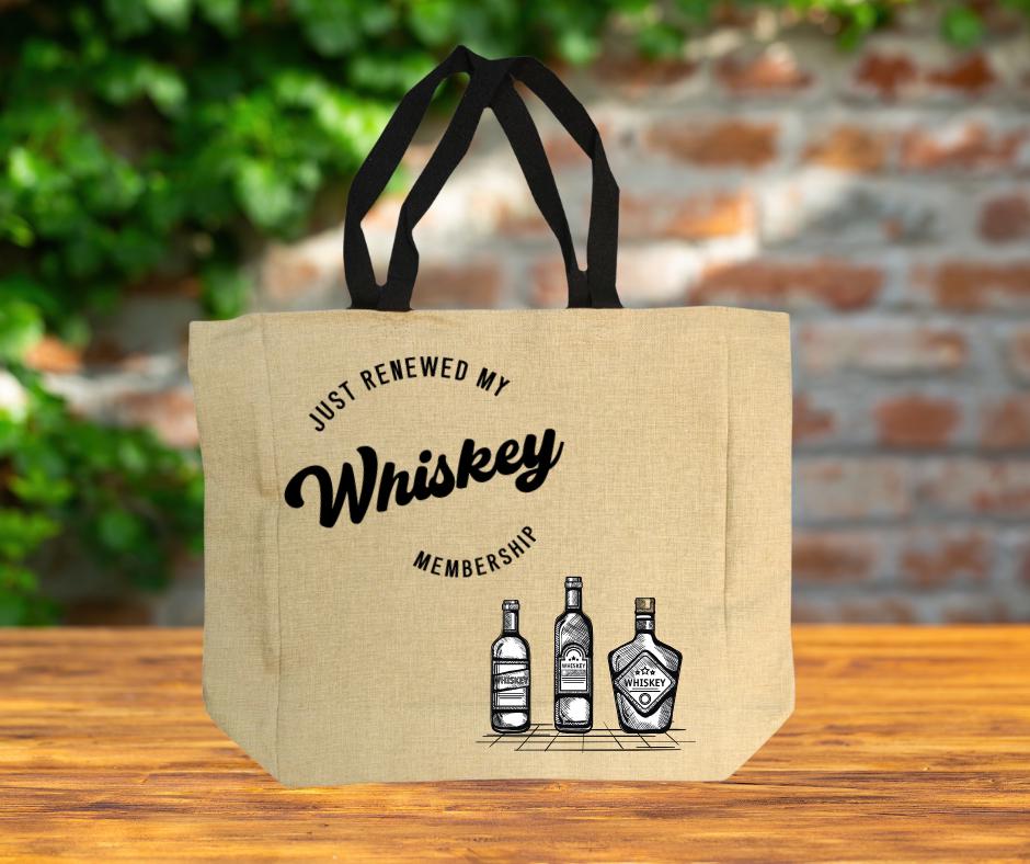 Quirky Fun Burlap Jute Shopping Bag – Stylish Reusable Grocery Tote