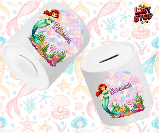 Personalised Mermaid Piggy Bank