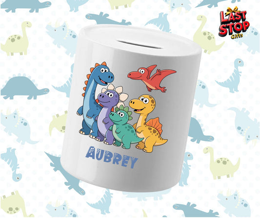 Personalised Dinosaur Piggy Bank