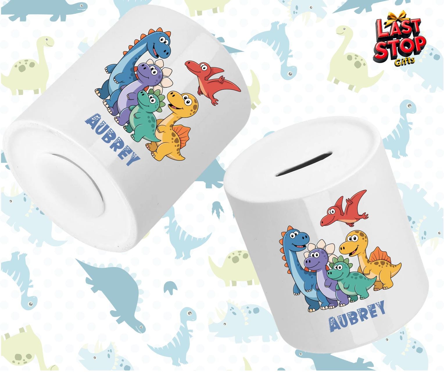 Personalised Dinosaur Piggy Bank