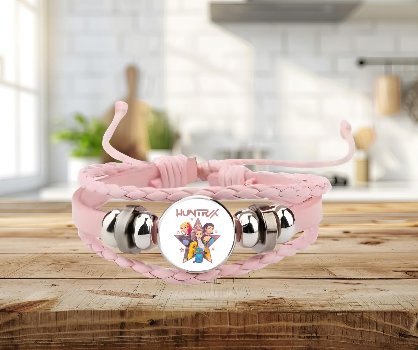 Demon Hunter Bracelet | Braided Leather Charm Bracelet for Kids, Includes Gift Box