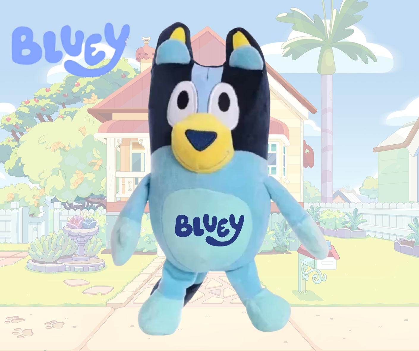 Family Personalised Bluey Plushies Set - Custom Heeler Pup Characters with Family Names -