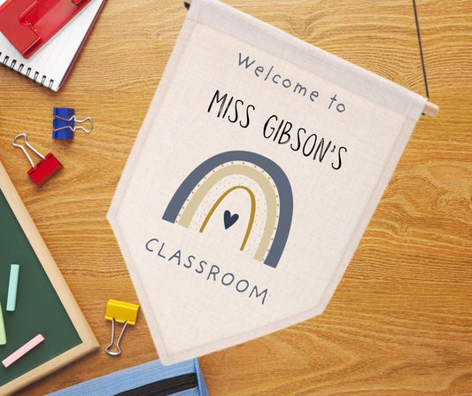 Teacher Gift Personalised Classroom Flag - Customizable Design