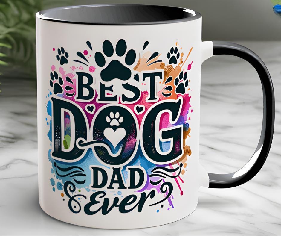 Cute Dog-Themed Father's Day Mug – for Dog Lovers
