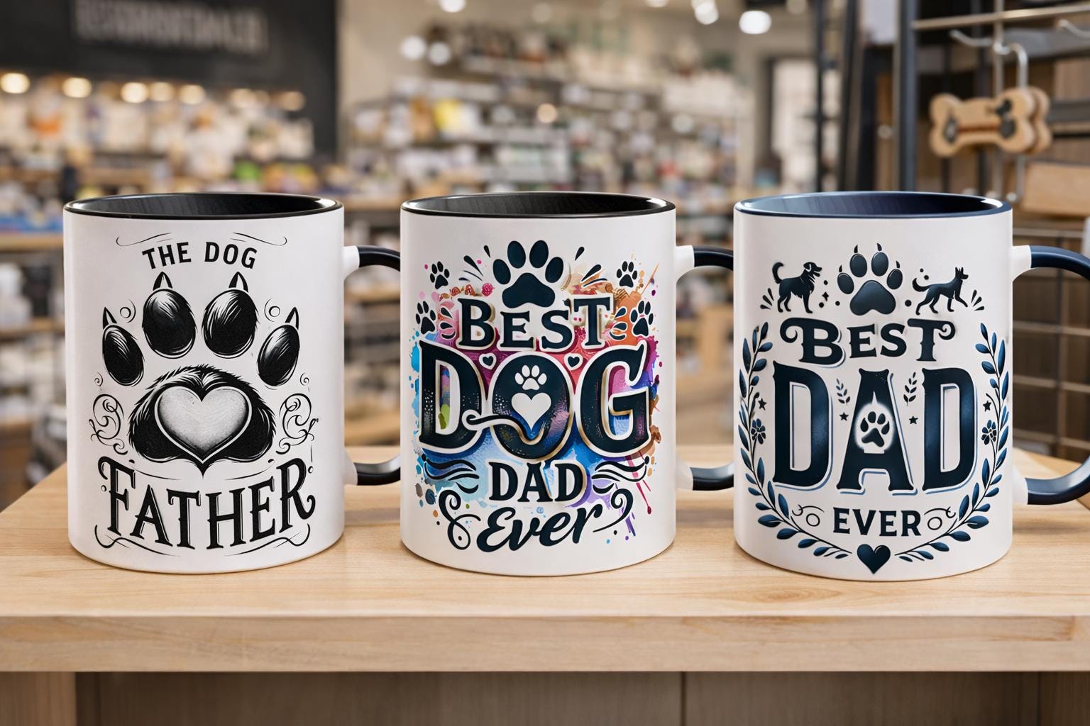 Cute Dog-Themed Father's Day Mug – for Dog Lovers