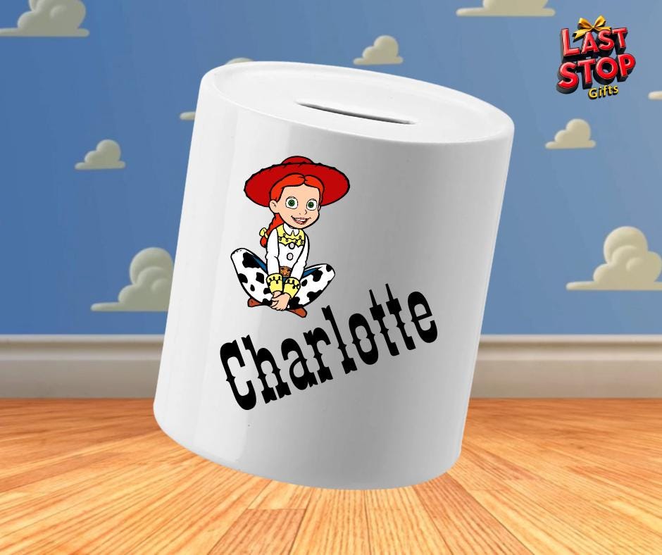 Personalised Buzz Inspired Piggy Bank - Custom Kids Savings Bank