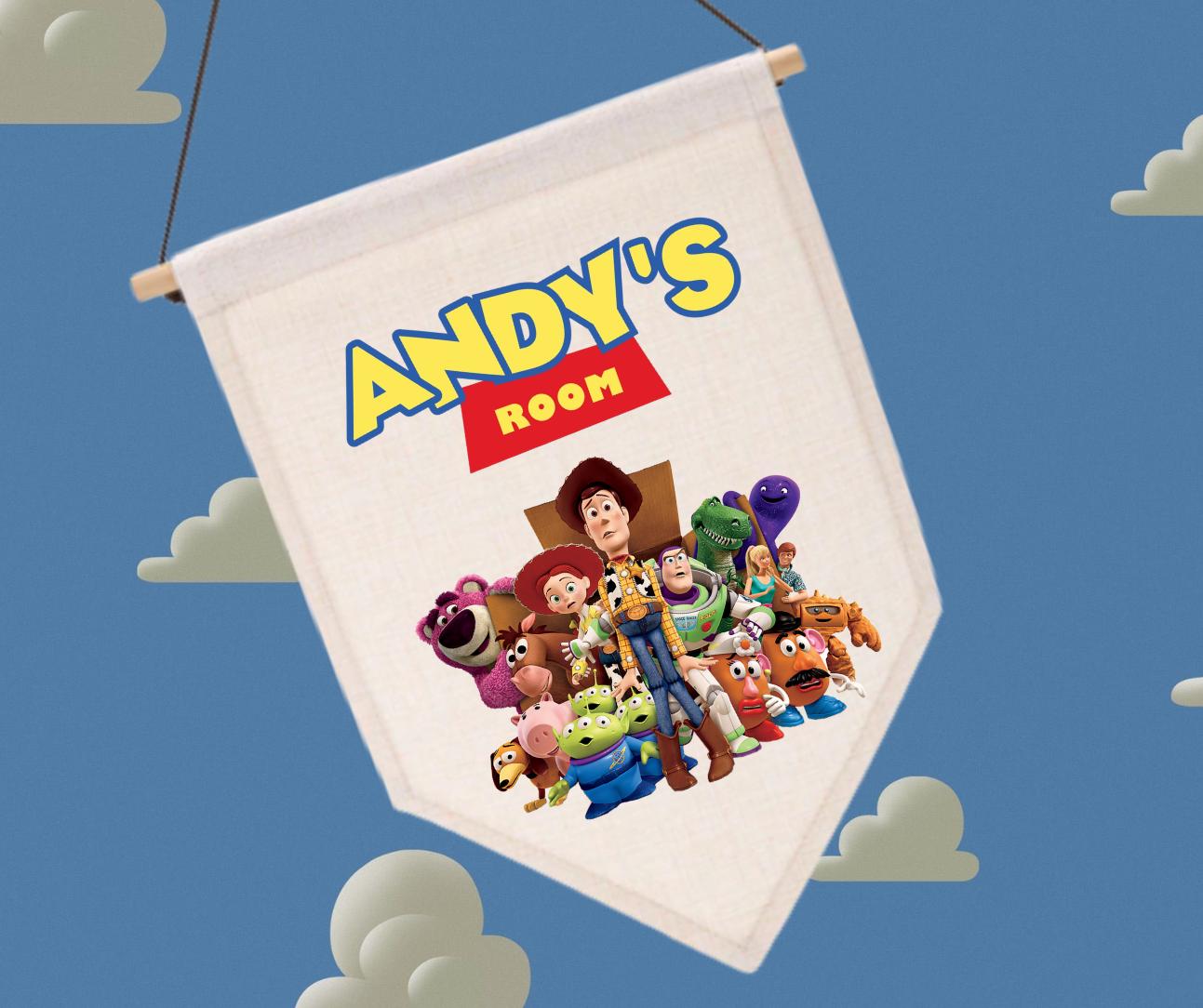Custom Kids Bedroom Flag - Toy Story Inspired Pennant for Little Fans