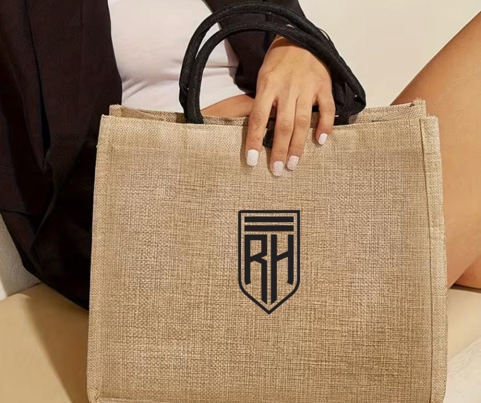 Personalised Monogrammed Tote Bag - Stylish Custom Bag for Work or Play
