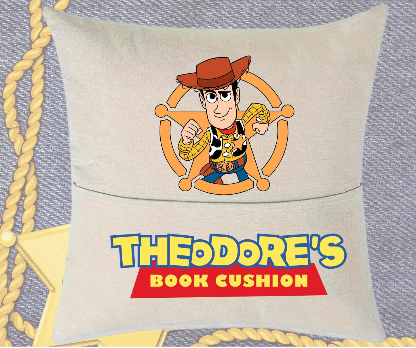 Kids Reading Pillow - Toy Story Theme | Personalised