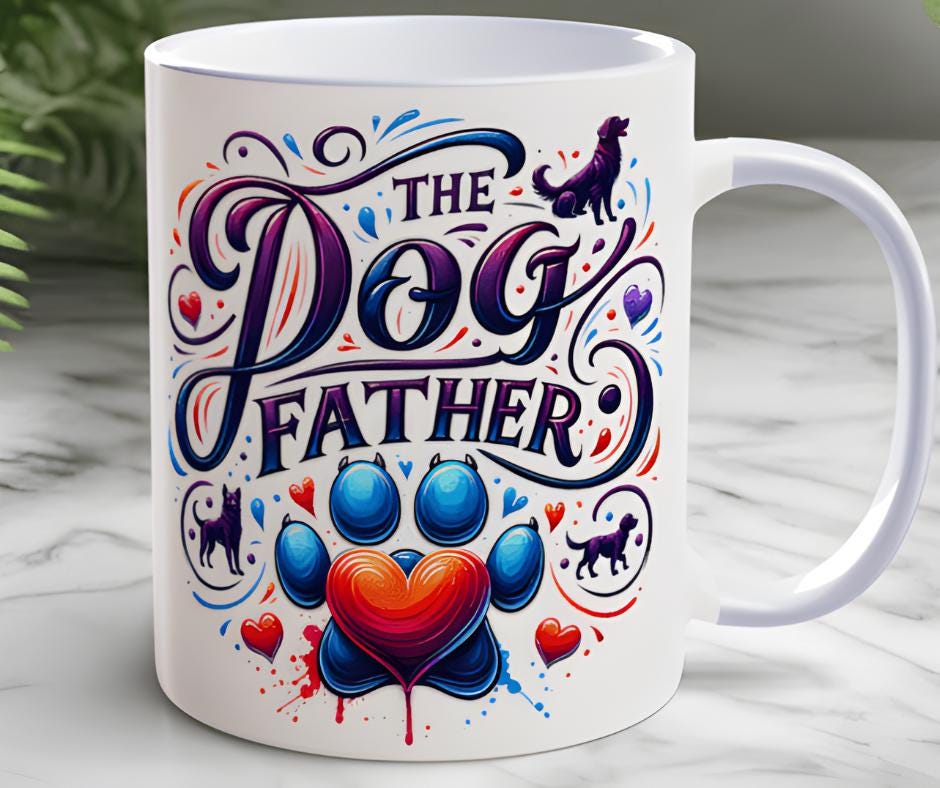 Cute Dog-Themed Father's Day Mug – for Dog Lovers