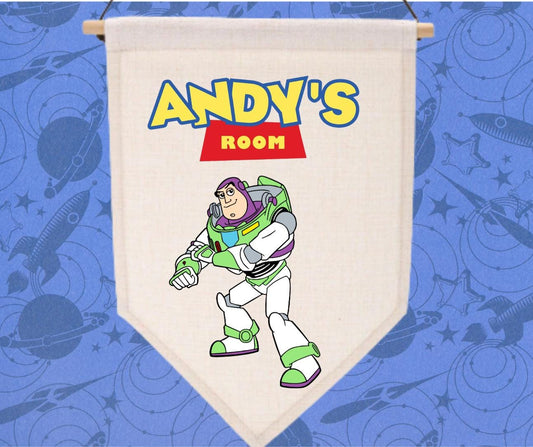 Custom Kids Bedroom Flag - Toy Story Inspired Pennant for Little Fans