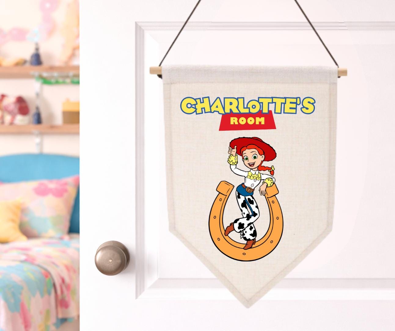 Toy Story-Inspired Personalised Pennant for Kids' Bedrooms - Custom Flag