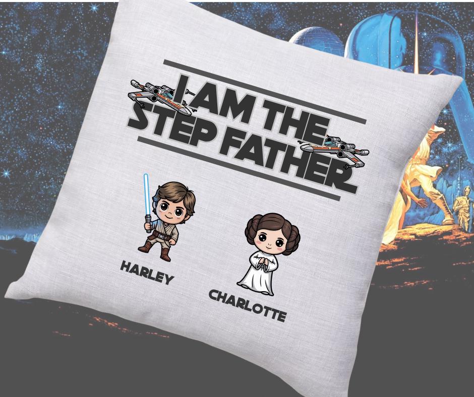Personalised Star Wars Father's Day Pillow - Personalised with Children's Names