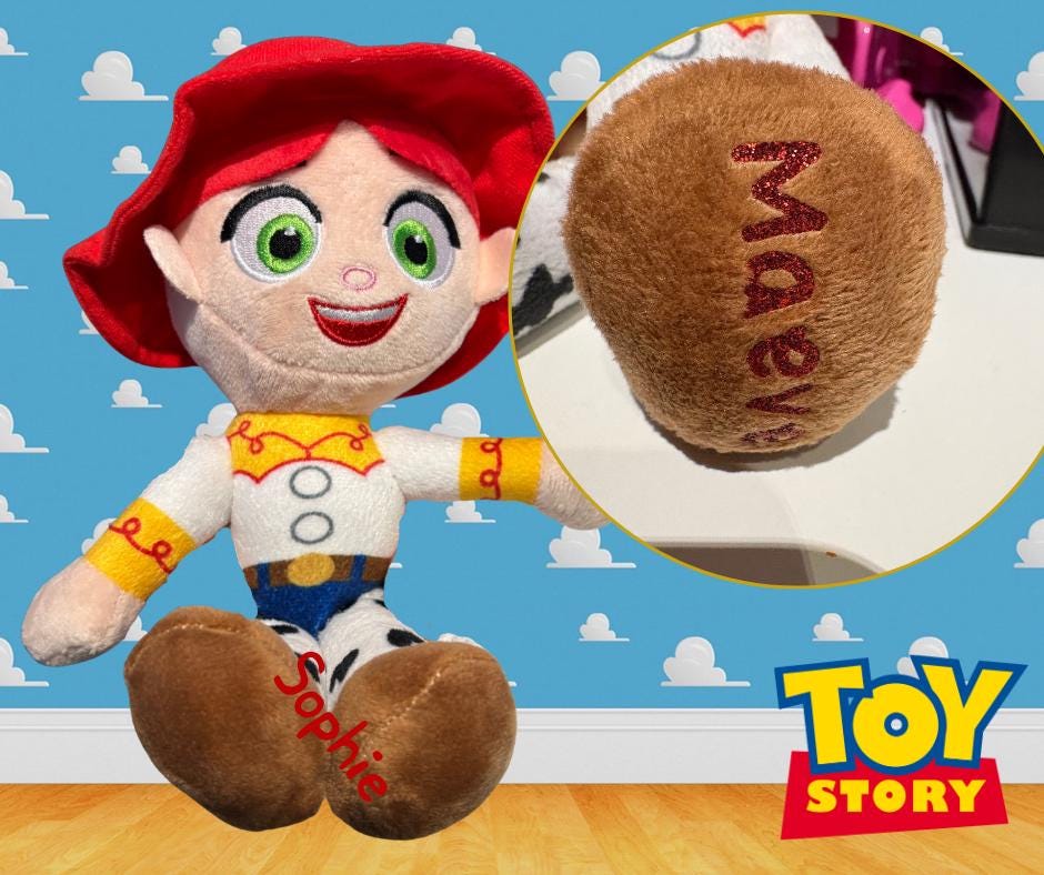 Personalised Woody Plushie - Toy Story Soft Toy Customised with Child's Name