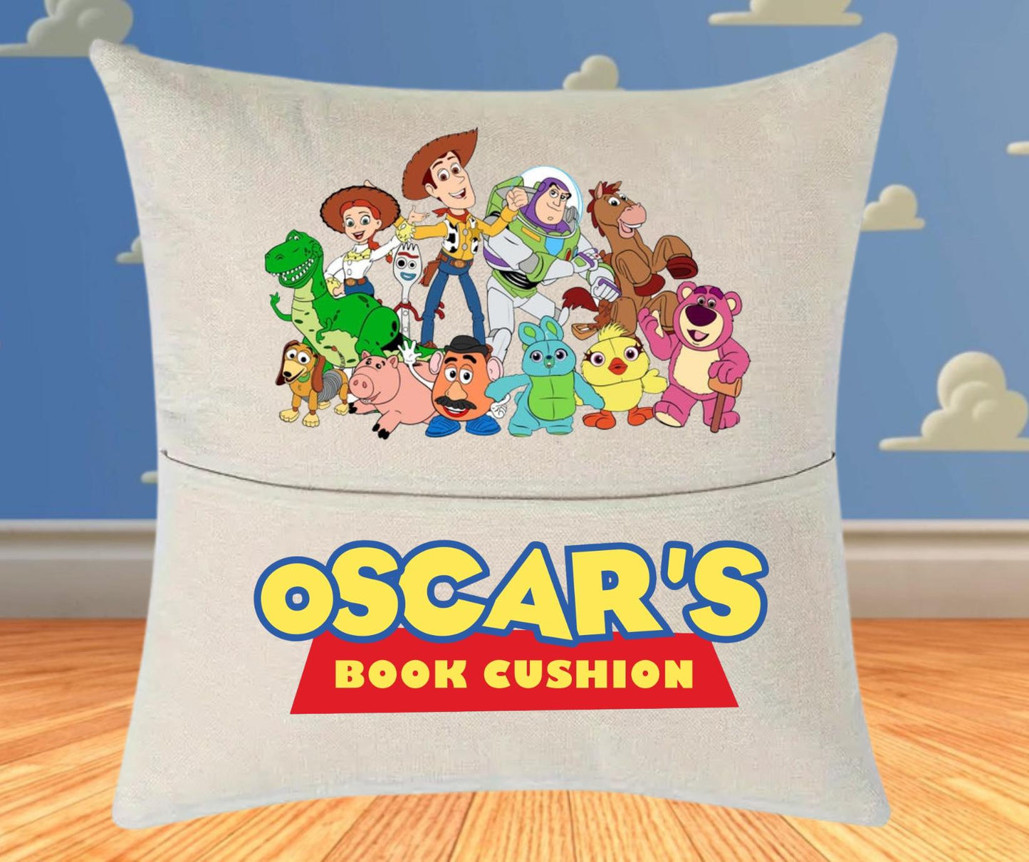 Kids Reading Pillow - Toy Story Theme | Personalised
