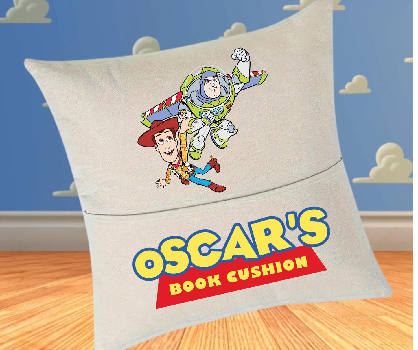 Kids Reading Cushion - Toy Story Theme | Personalised