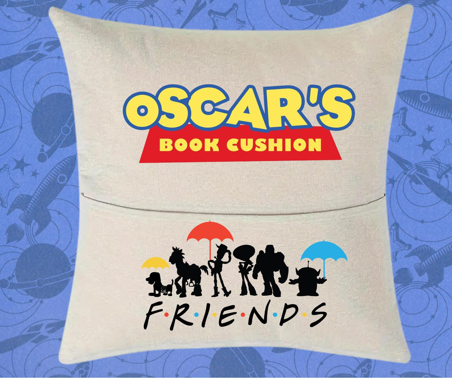 Personalised Toy Story Pocket Cushion - Kids Gift