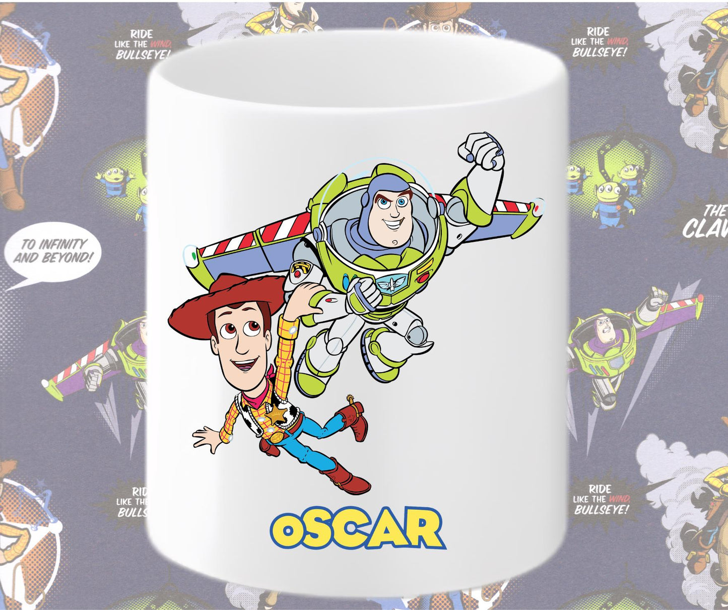 Kids Desk Tidy - Custom Toy Story Pencil Pot Buzz & Woody