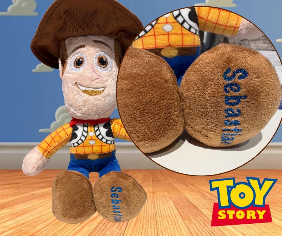 Personalised Woody Plushie - Toy Story Soft Toy Customised with Child's Name