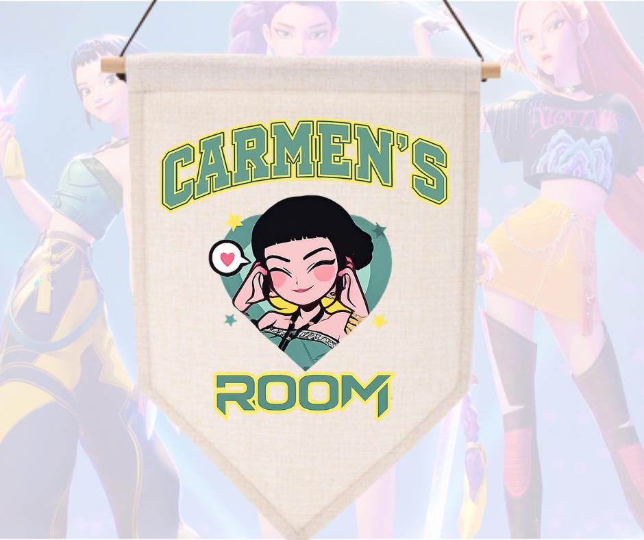 Personalised Mira Wall Hanger, Cartoon Character Room Decor, Children's Playroom Accessory