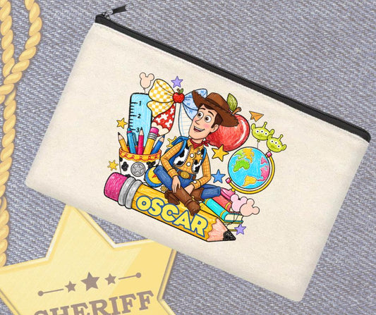 Personalised Toy Story themed pencil case, kids' school supplies, character design, custom name, kids gift, school
