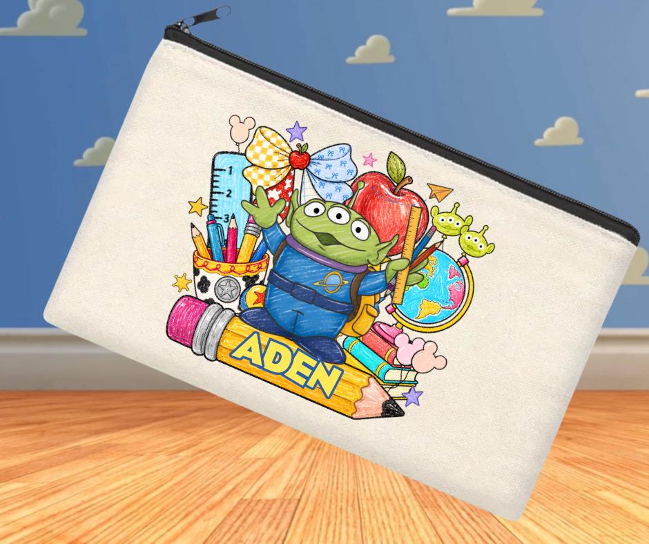 Personalised Toy Story themed pencil case, kids' school supplies, character design, custom name, kids gift, school