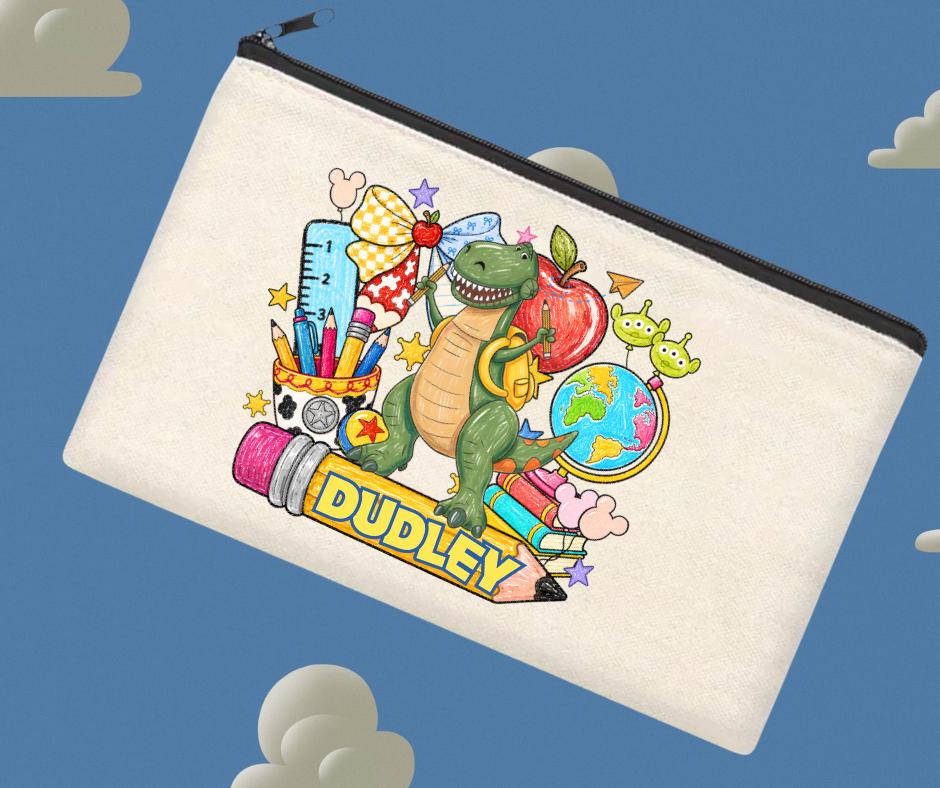 Personalised Toy Story themed pencil case, kids' school supplies, character design, custom name, kids gift, school