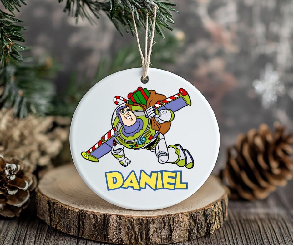 Personalised Toy Story Woody Christmas Bauble, Custom Name Ornament, Kids Tree Decor, Movie Themed Holiday Gift, Christmas Tree Decoration
