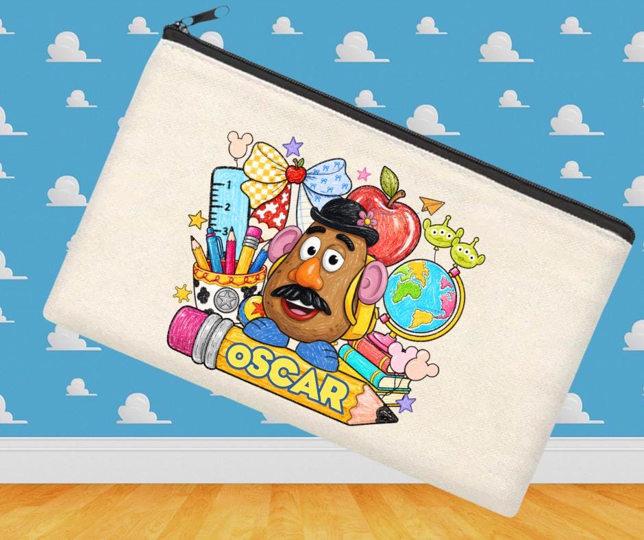 Personalised Toy Story themed pencil case, kids' school supplies, character design, custom name, kids gift, school