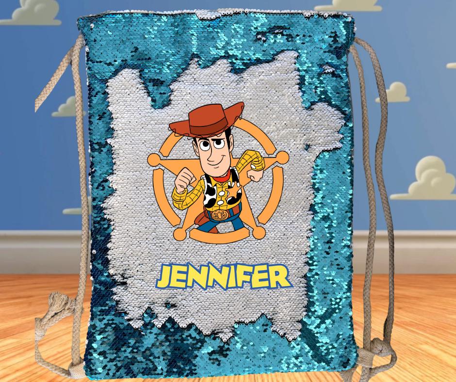 Personalised Toy Story Gym Bag, Kids Drawstring School Bag