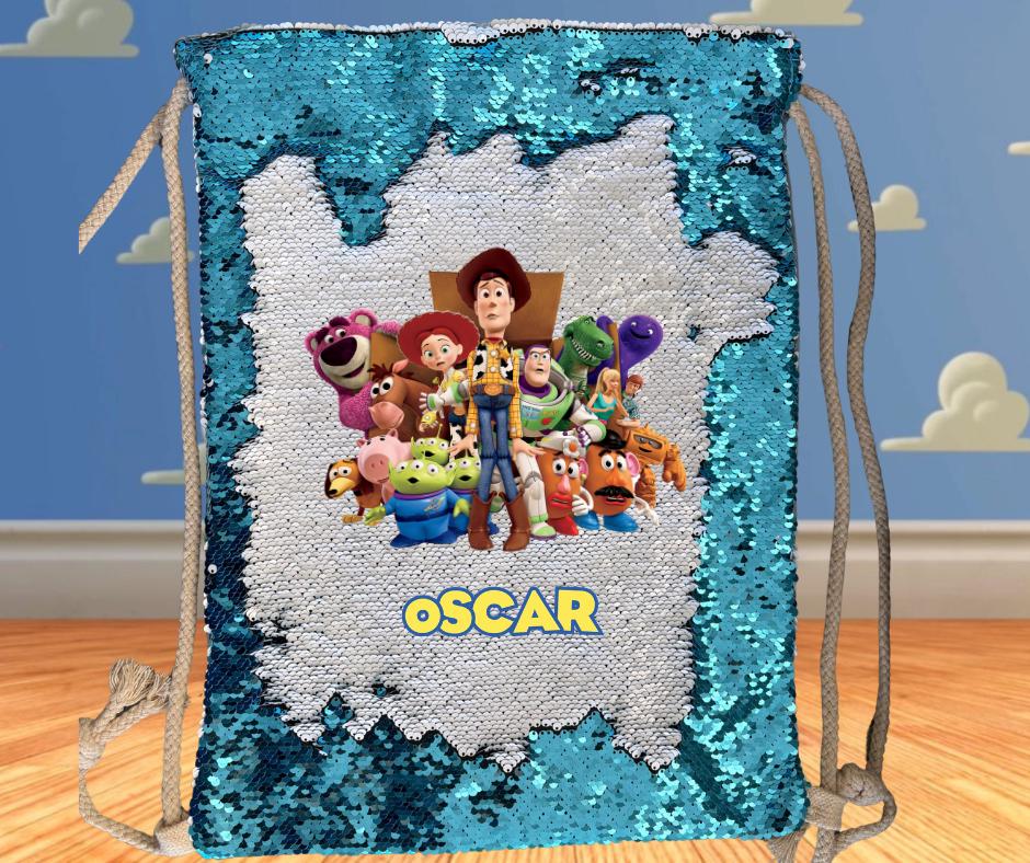 Personalised Toy Story Gym Bag, Kids Drawstring School Bag
