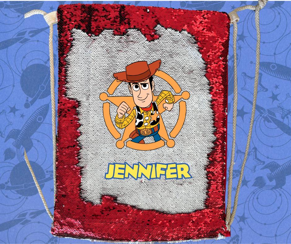 Personalised Toy Story Gym Bag, Kids Drawstring School Bag