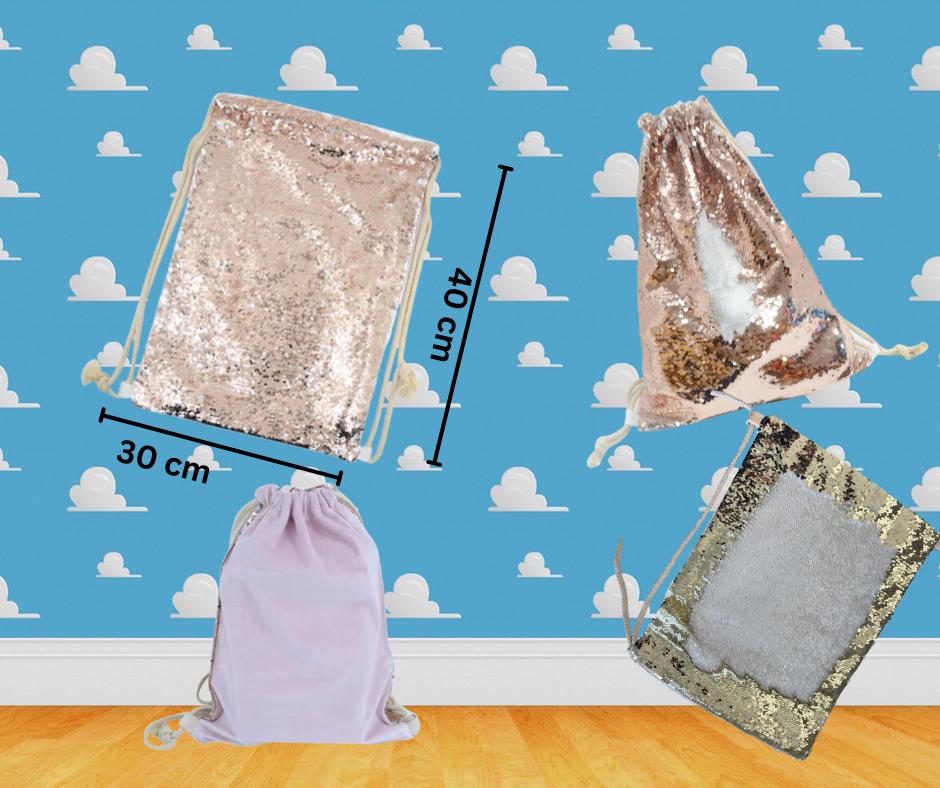 Personalised Toy Story Sequin Gym Bag, Kids Drawstring School Backpack