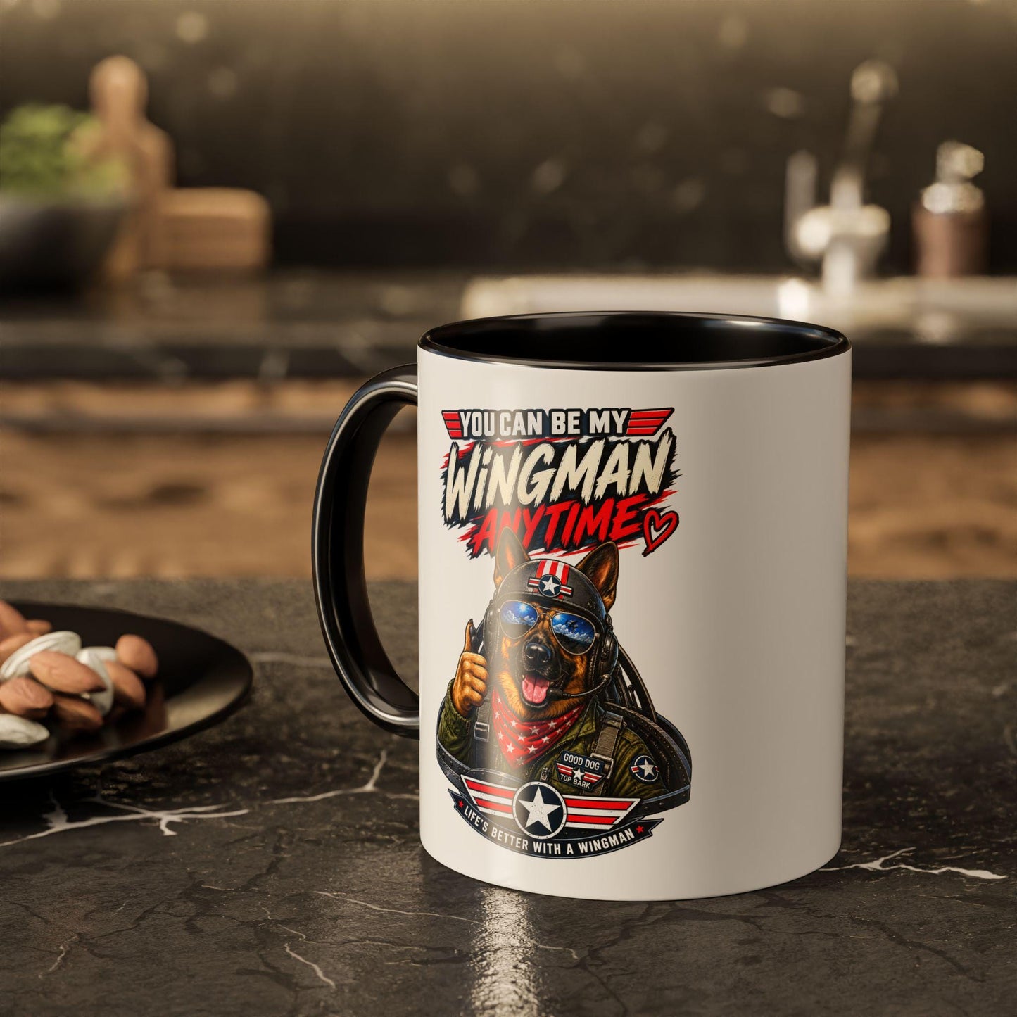 Fun Top Gun Inspired Mug, Wingman Quote, Pilot Gift, Military Coffee Cup, Aviation Lover, Customizable Office Mug, Unique Pun, Gift for Him