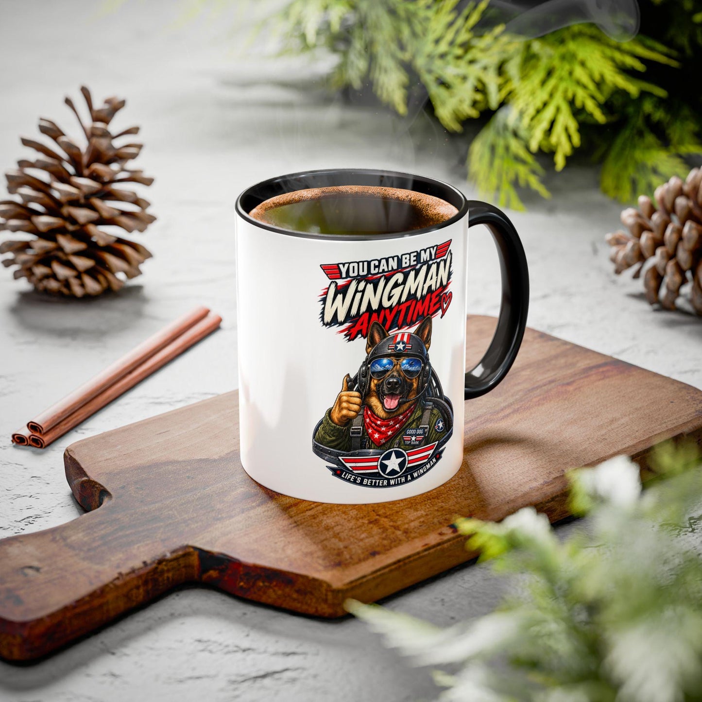 Fun Top Gun Inspired Mug, Wingman Quote, Pilot Gift, Military Coffee Cup, Aviation Lover, Customizable Office Mug, Unique Pun, Gift for Him