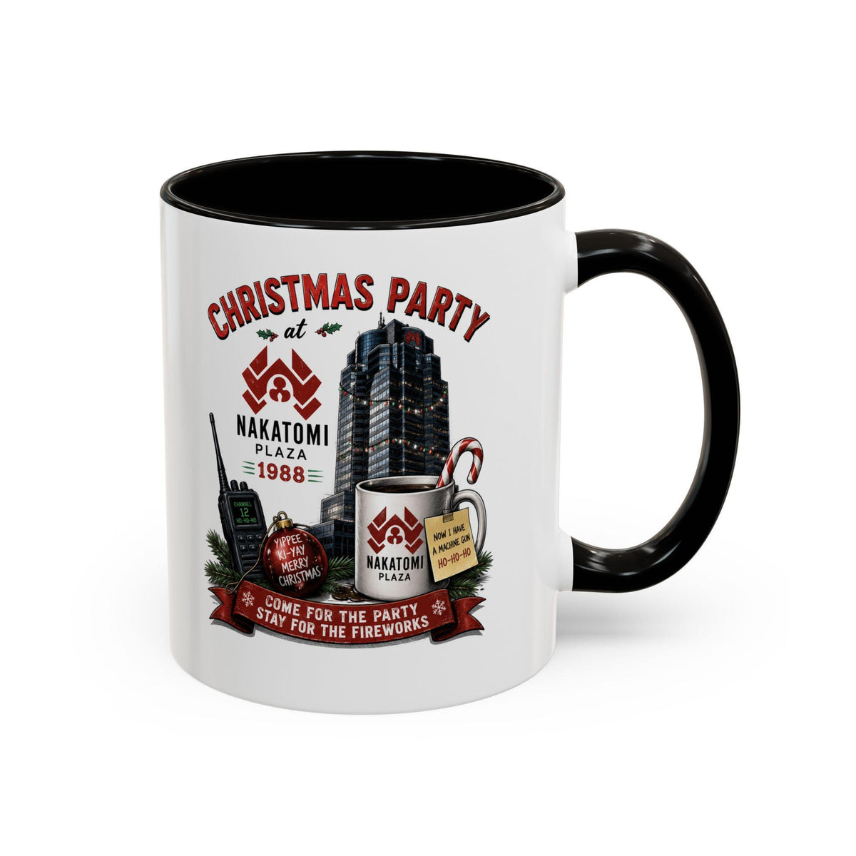 Nakatomi Christmas Mug, Die Hard Holiday Mug, Nakatomi Plaza Mug, Christmas Party Gift, Festive Movie Quote Mug, Unique Xmas Coffee Cup