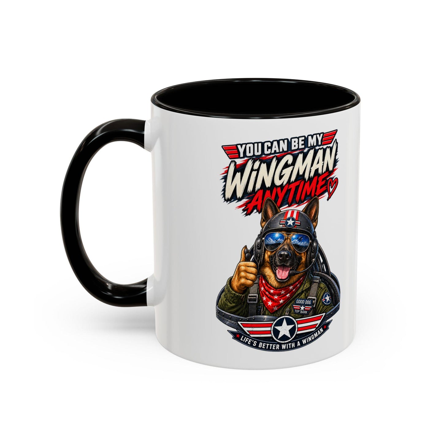 Fun Top Gun Inspired Mug, Wingman Quote, Pilot Gift, Military Coffee Cup, Aviation Lover, Customizable Office Mug, Unique Pun, Gift for Him