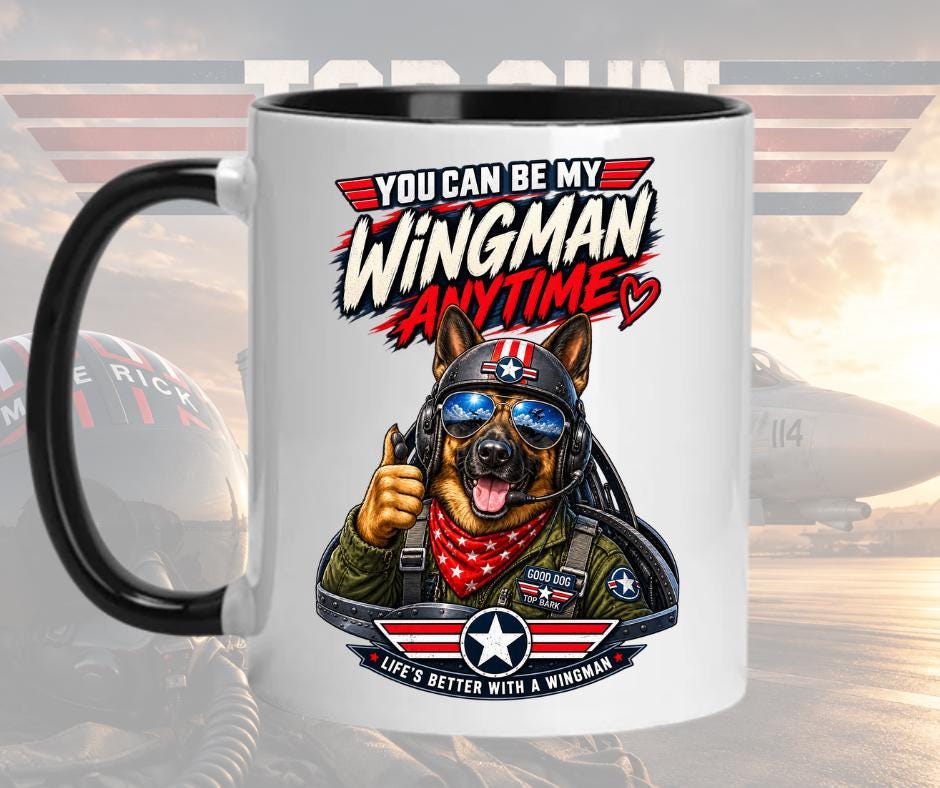 Fun Top Gun Inspired Mug, Wingman Quote, Pilot Gift, Military Coffee Cup, Aviation Lover, Customizable Office Mug, Unique Pun, Gift for Him
