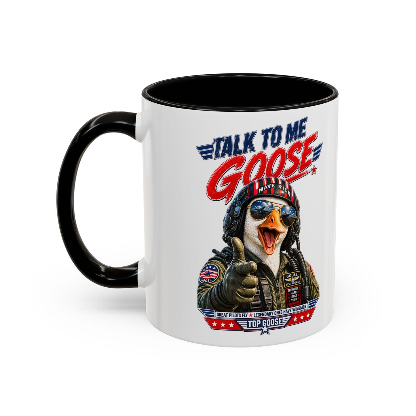 Talk to Me Goose Mug, Top Gun Inspired Coffee Cup, Aviation Lover Gift, Pilot Quote, Military and Movie Fan, Unique Pun Office Mug