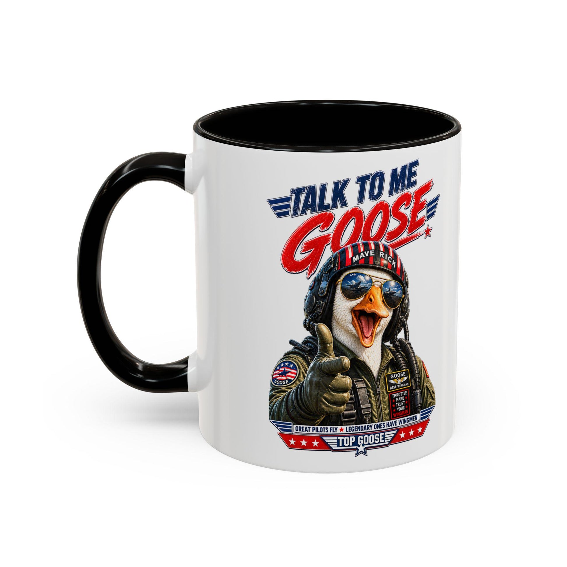 Talk to Me Goose Mug, Top Gun Inspired Coffee Cup, Aviation Lover Gift, Pilot Quote, Military and Movie Fan, Unique Pun Office Mug