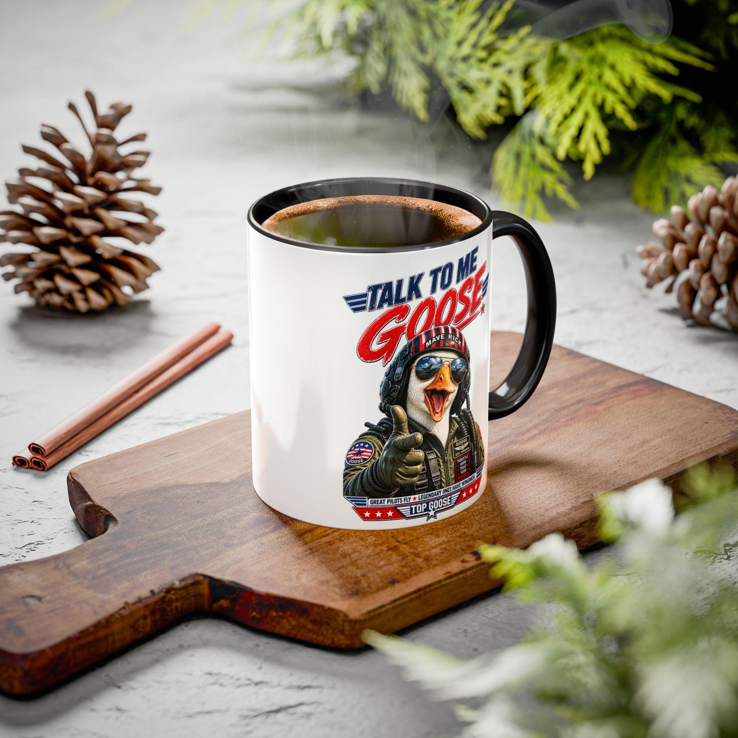 Talk to Me Goose Mug, Top Gun Inspired Coffee Cup, Aviation Lover Gift, Pilot Quote, Military and Movie Fan, Unique Pun Office Mug