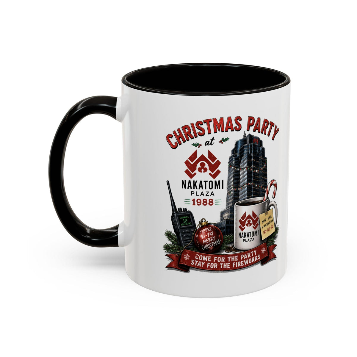 Nakatomi Christmas Mug, Die Hard Holiday Mug, Nakatomi Plaza Mug, Christmas Party Gift, Festive Movie Quote Mug, Unique Xmas Coffee Cup