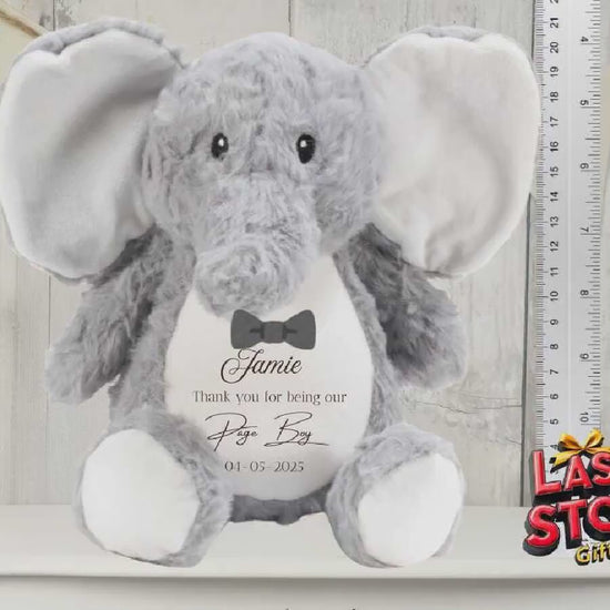 Page Boy Wedding Teddy Bear - Personalized Name and Date Keepsake Gift