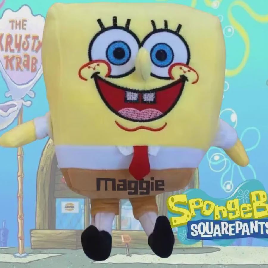 Cheerful Personalised Plushie inspired by Sponge Bob - Custom Cuddly Buddy for Laughs and Hugs - Bikini Bottom Fun for Any Day!