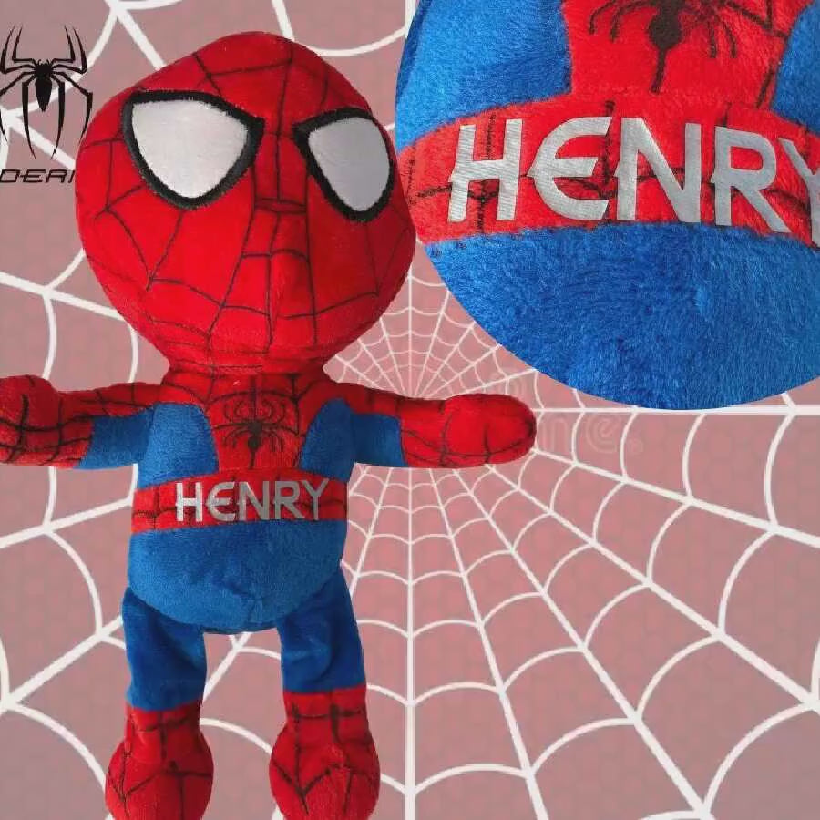 Personalised Spiderman Plushie: Cuddly Superhero Toy (30cm)